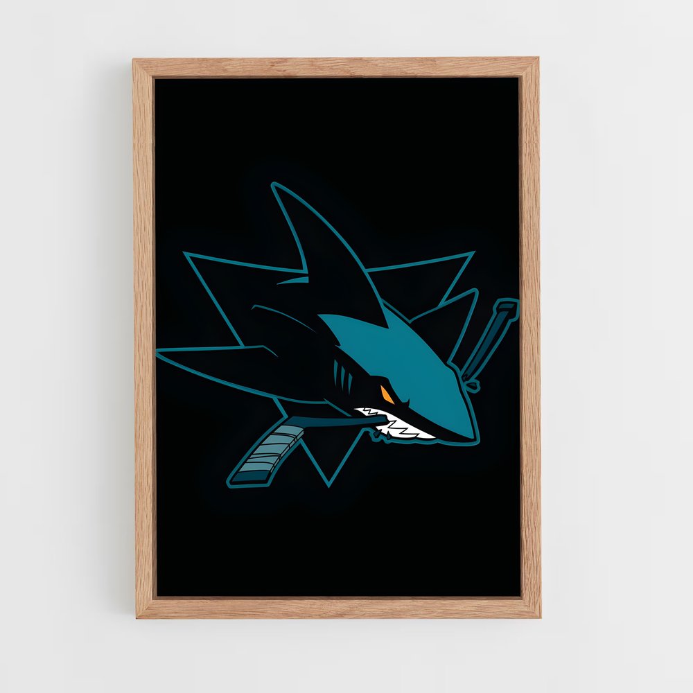 ap-san jose sharks-8 cadre Bois clair