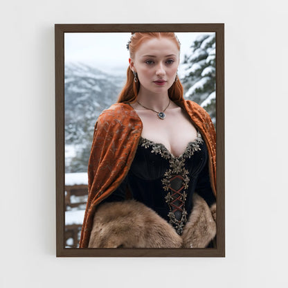 ap-sansa stark-1 cadre Bois foncé