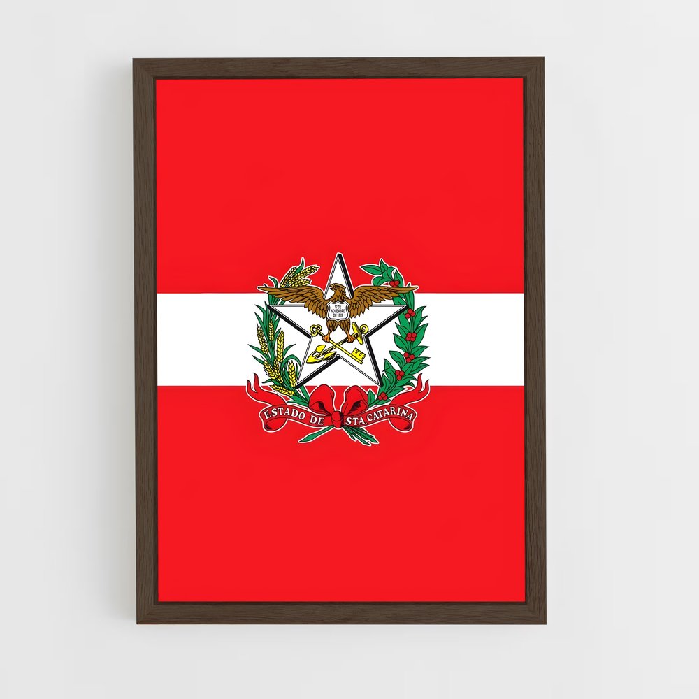 ap-santa catarina flag-1 cadre Bois foncé
