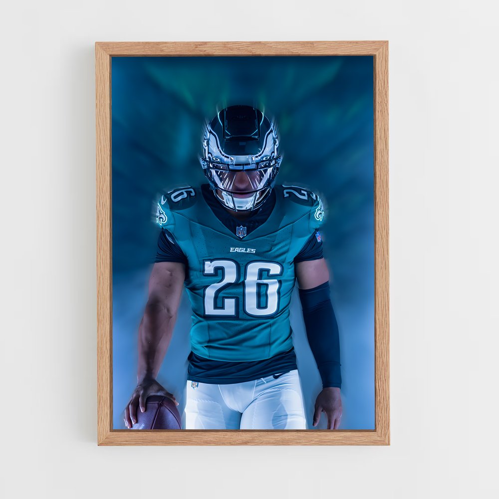 ap-saquon barkley-1 cadre Bois clair