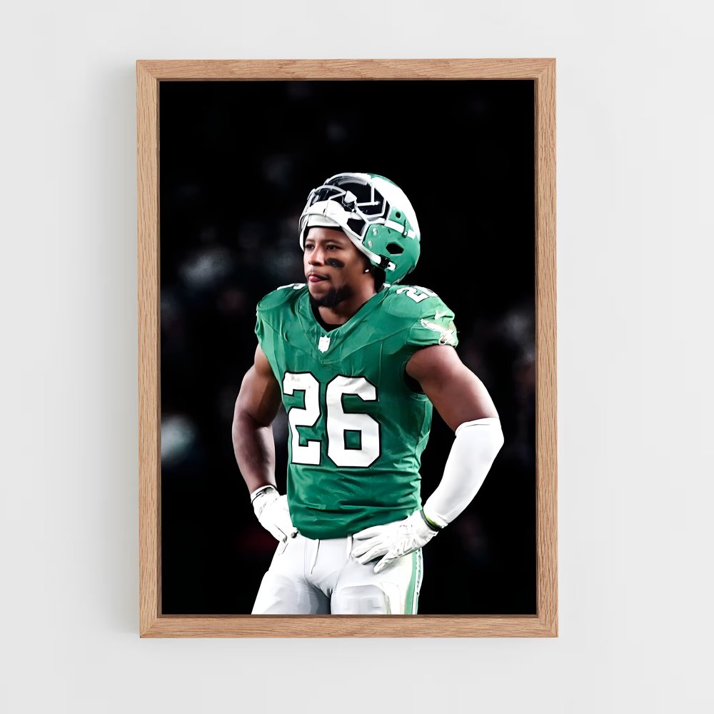 ap-saquon barkley-4 cadre Bois clair