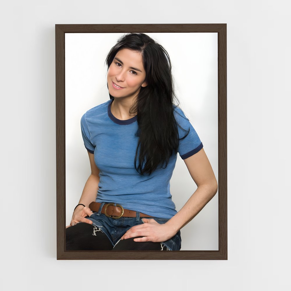 ap-sarah silverman-3 cadre Bois foncé