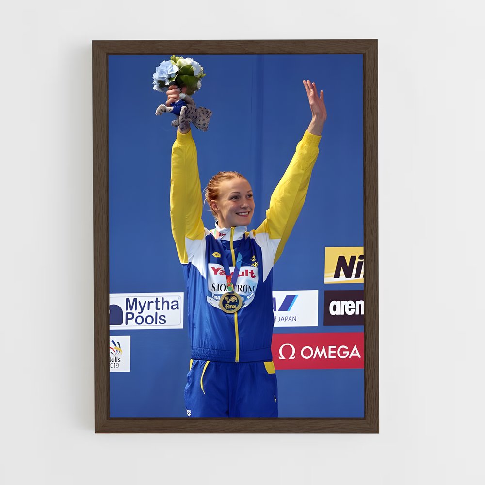 ap-sarah sjostrom-4 cadre Bois foncé