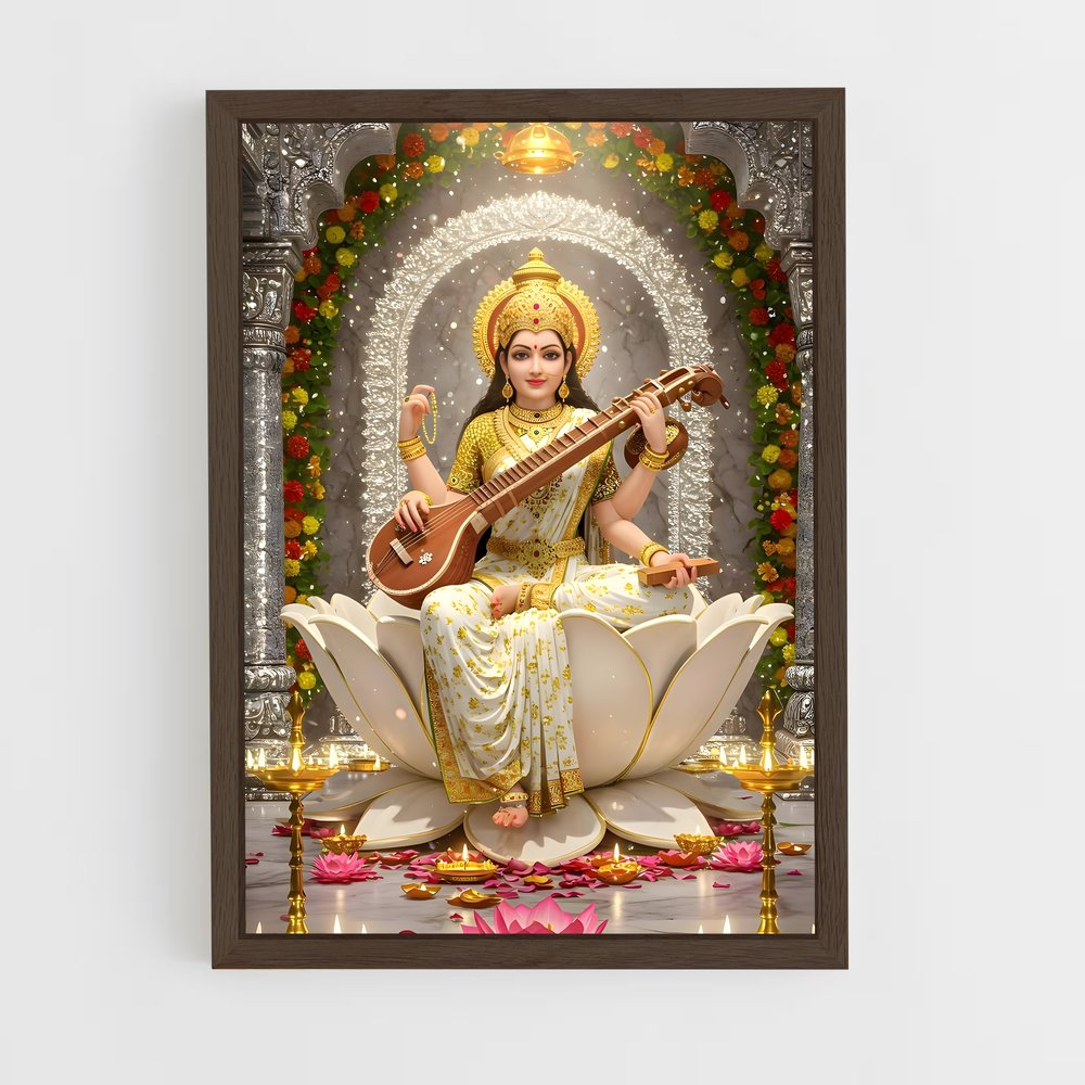 ap-saraswati-5 cadre Bois foncé