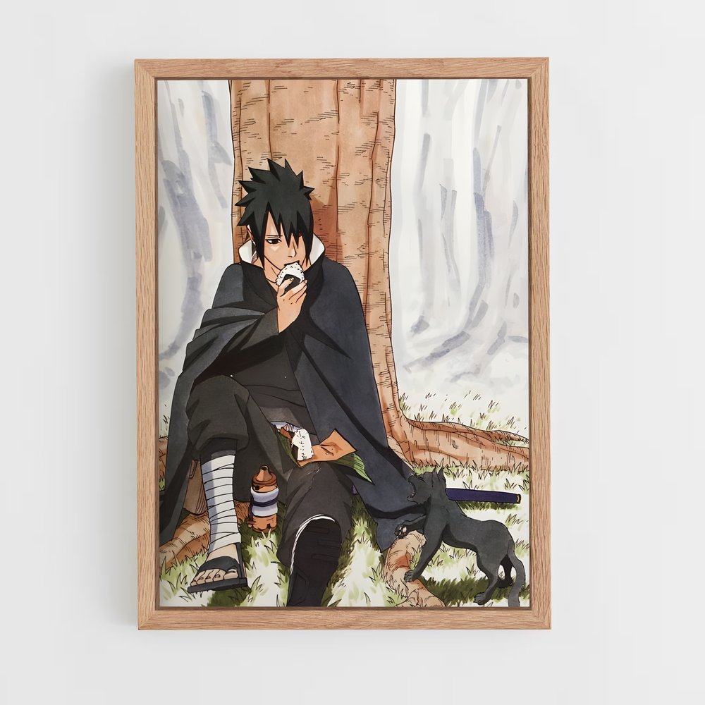 ap-sasuke uchiha-10 cadre Bois clair