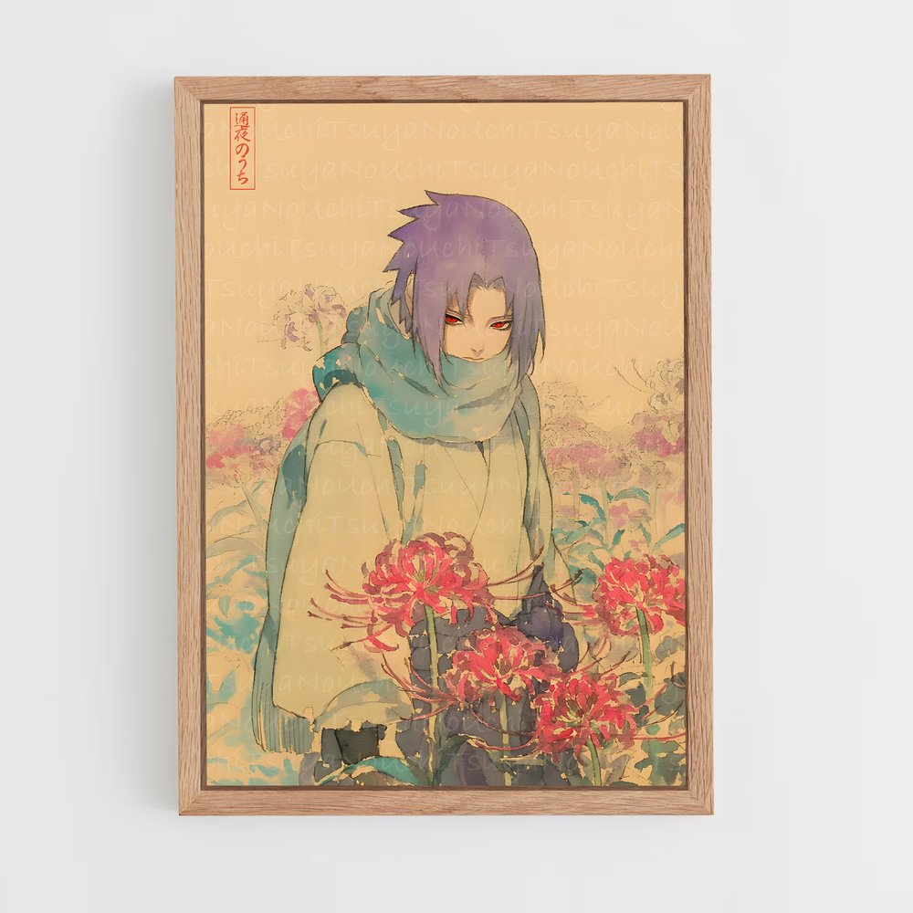 ap-sasuke uchiha-6 cadre Bois clair