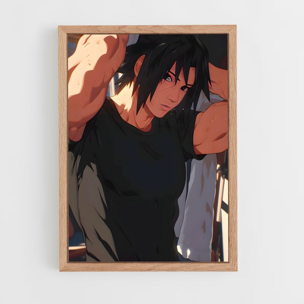 ap-sasuke uchiha-8 cadre Bois clair