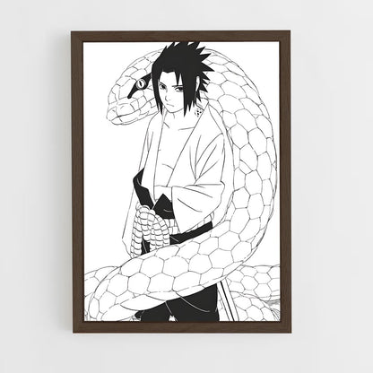 ap-sasuke uchiha-9 cadre Bois foncé