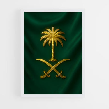 ap-saudi arabia flag-3 cadre Blanc