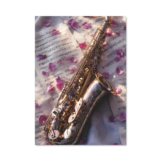 Poster Saxophone en Fleurs