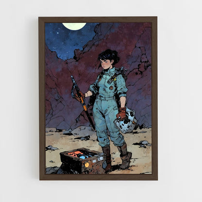 ap-sci fi art-5 cadre Bois foncé