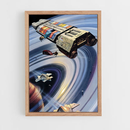 ap-sci fi art-7 cadre Bois clair