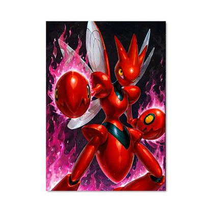 Poster Scizor : L'Étreinte Écarlate