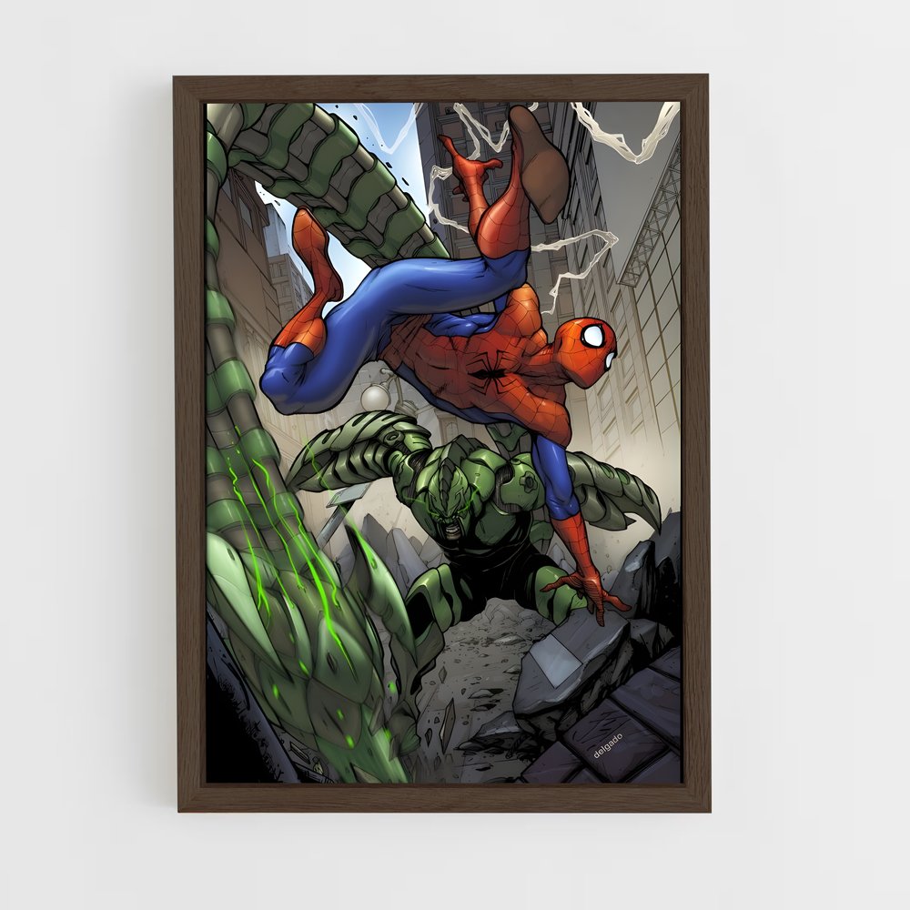 ap-scorpion spider-man-8 cadre Bois foncé