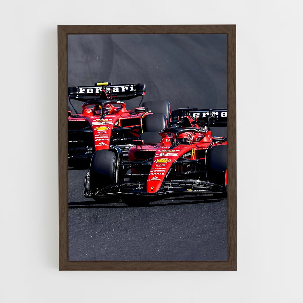 ap-scuderia ferrari-3 cadre Bois foncé