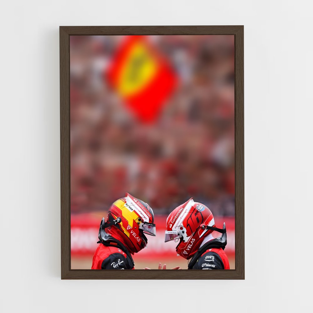 ap-scuderia ferrari-7 cadre Bois foncé