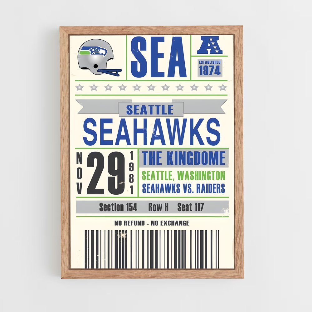 ap-seattle seahawks-6 cadre Bois clair