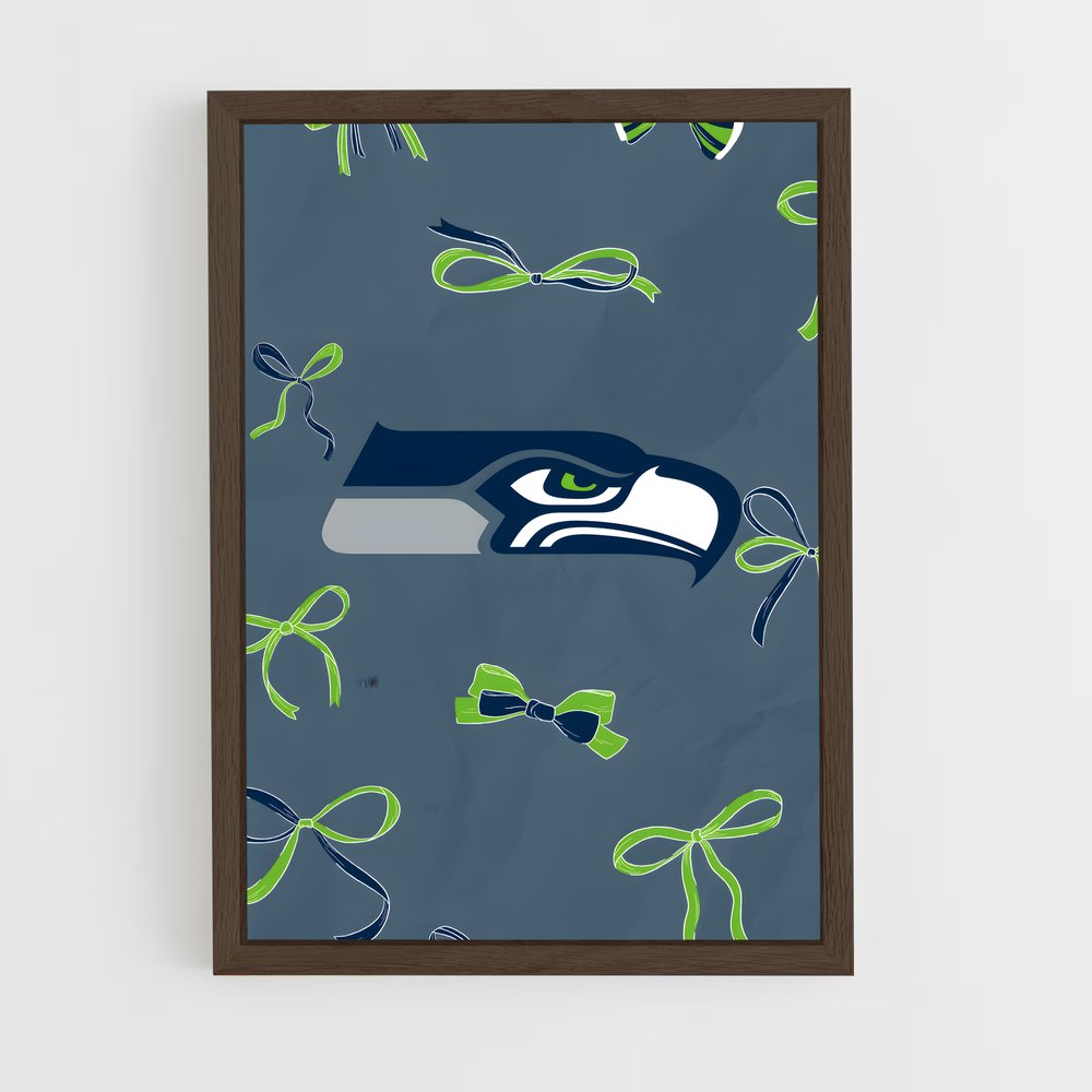 ap-seattle seahawks-8 cadre Bois foncé