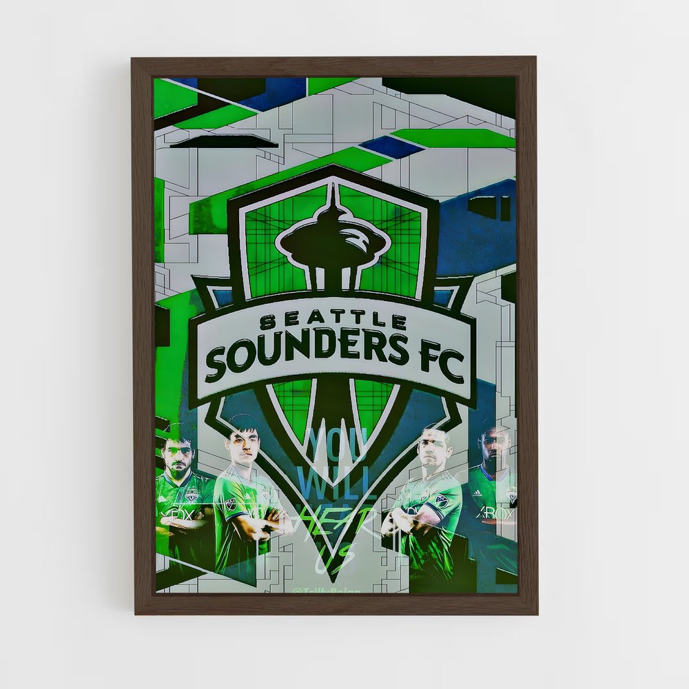 ap-seattle sounders fc-3 cadre Bois foncé