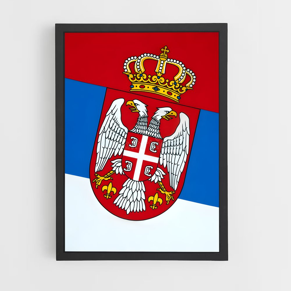 ap-serbia flag-1 cadre Noir