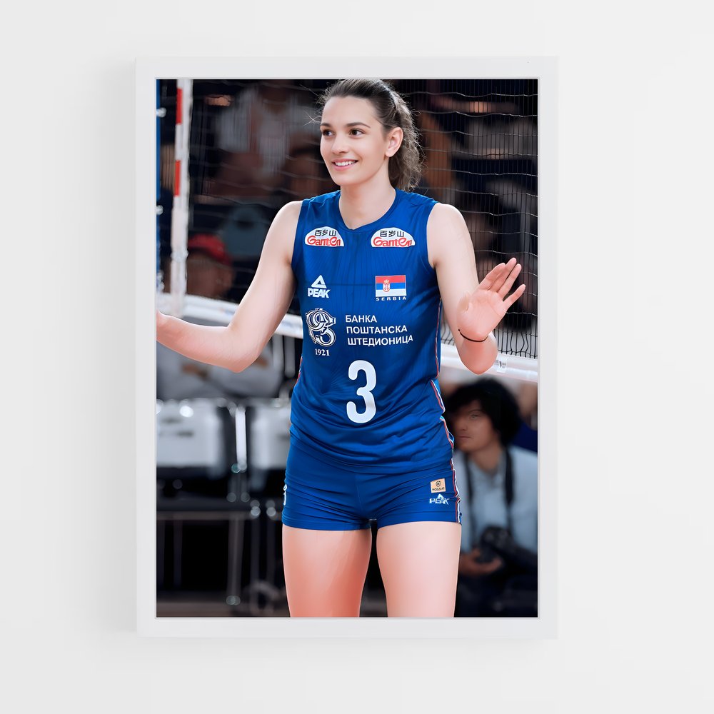 ap-serbia national volleyball team-1 cadre Blanc
