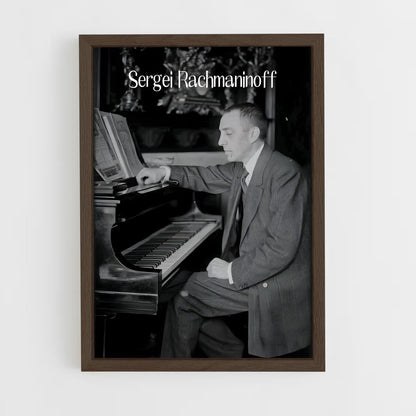 ap-sergei rachmaninoff-3 cadre Bois foncé