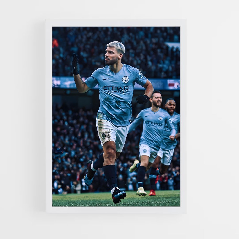 ap-sergio aguero-2 cadre Blanc