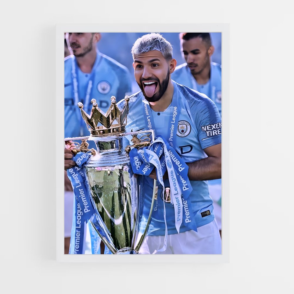 ap-sergio aguero-3 cadre Blanc
