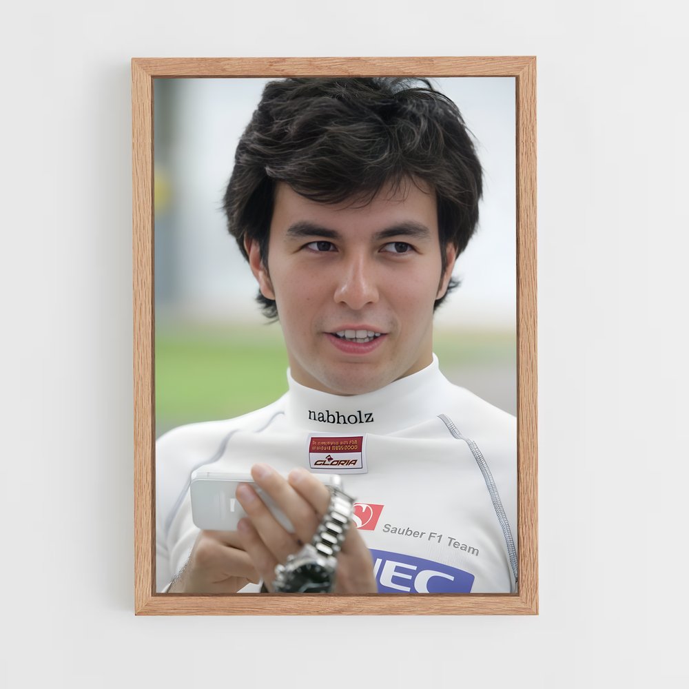 ap-sergio perez-1 cadre Bois clair