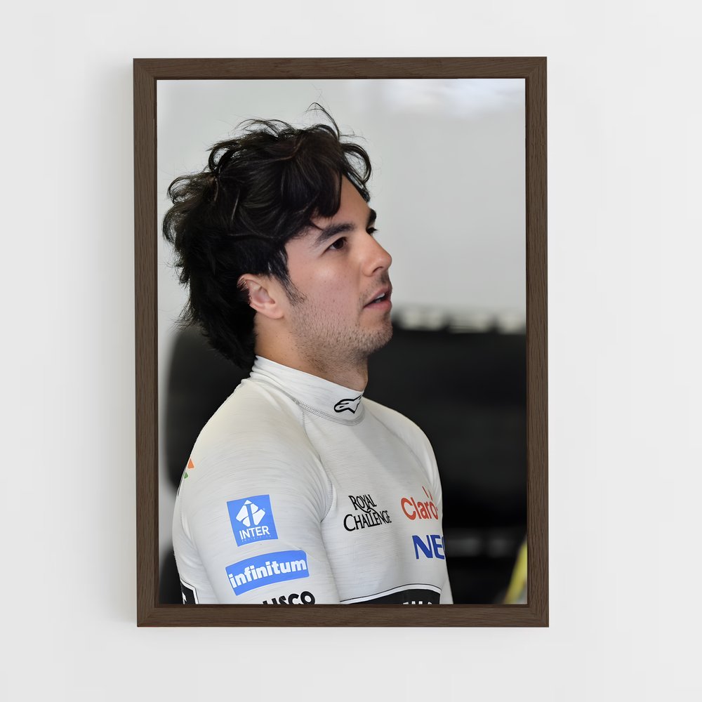 ap-sergio perez-7 cadre Bois foncé