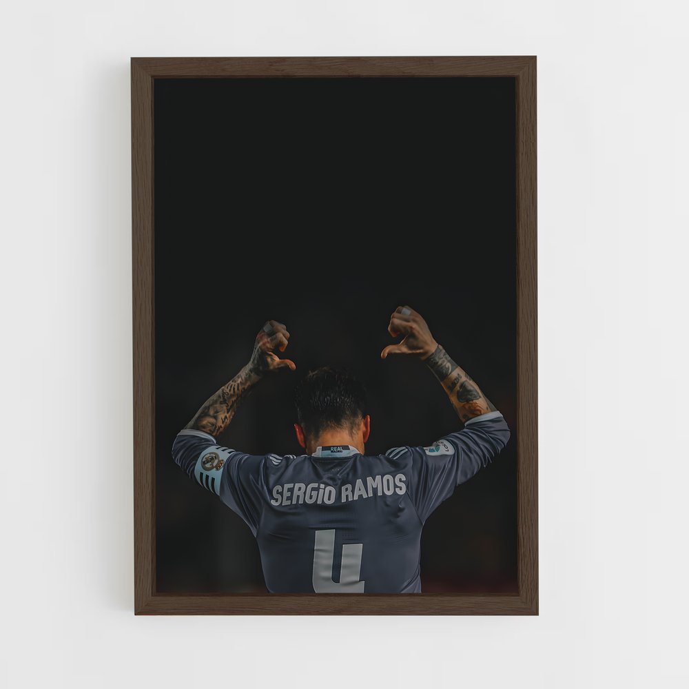 ap-sergio ramos-9 cadre Bois foncé