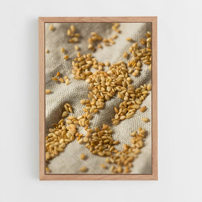 ap-sesame seeds-5 cadre Bois clair