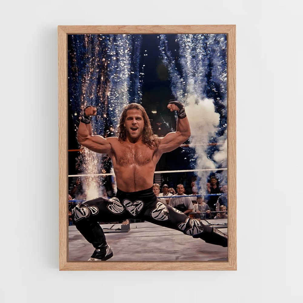 ap-shawn michaels-1 cadre Bois clair