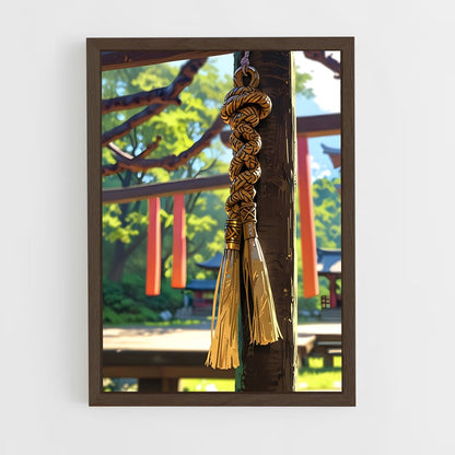 ap-shimenawa rope-1 cadre Bois foncé