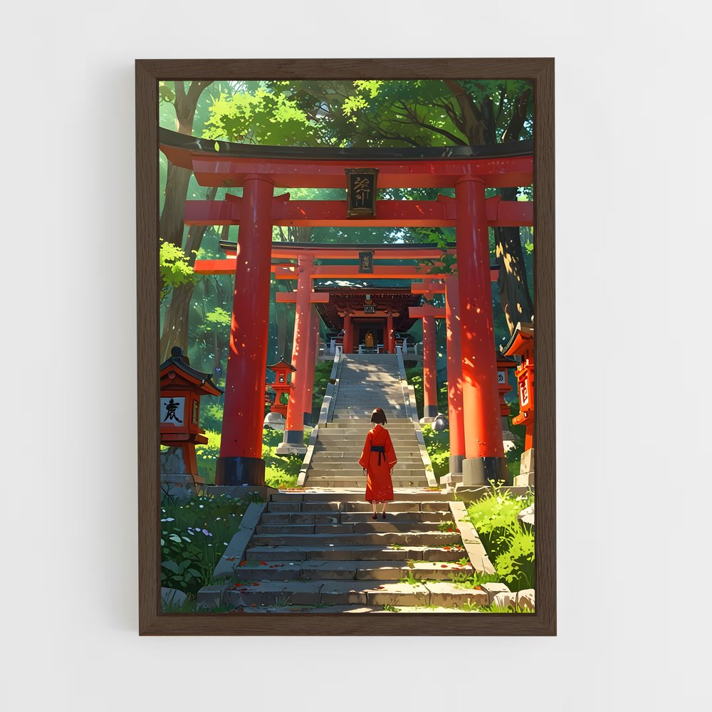 ap-shinto shrine-3 cadre Bois foncé