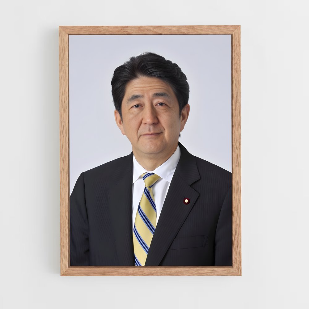 ap-shinzo abe-1 cadre Bois clair