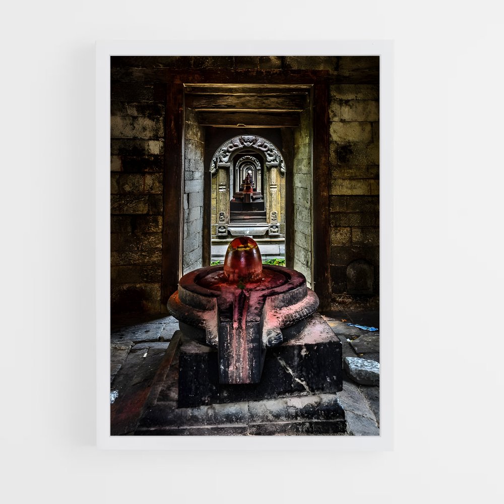 ap-shiva lingam-5 cadre Blanc