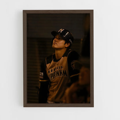 ap-shohei ohtani-10 cadre Bois foncé
