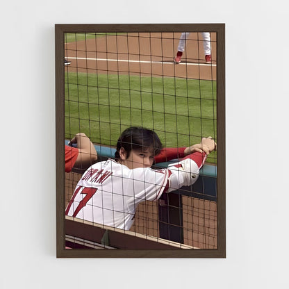 ap-shohei ohtani-3 cadre Bois foncé