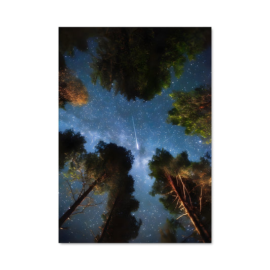 Poster Étoiles entre les Arbres