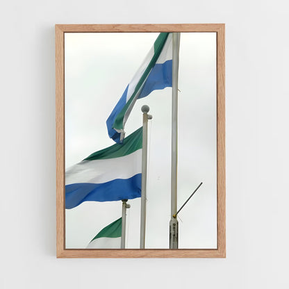 ap-sierra leone flag-1 cadre Bois clair