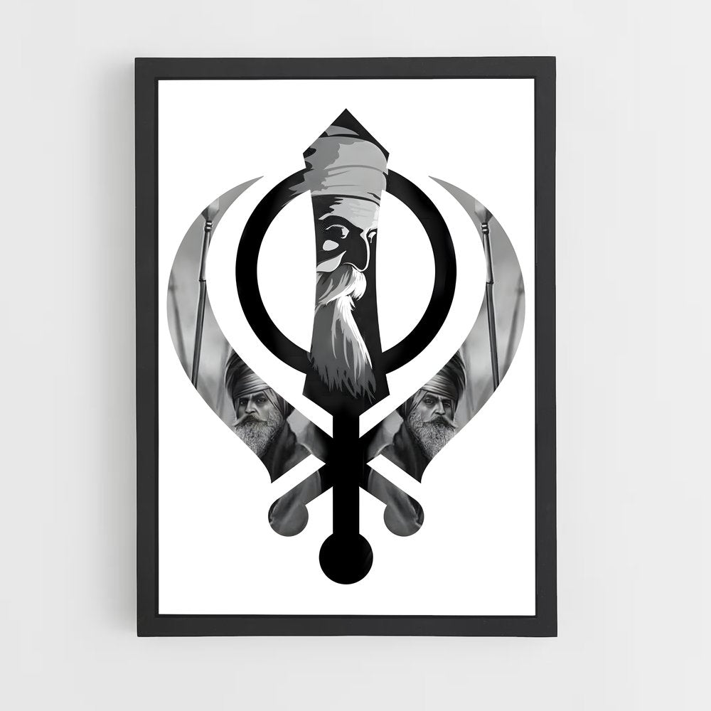 ap-sikh flag-2 cadre Noir