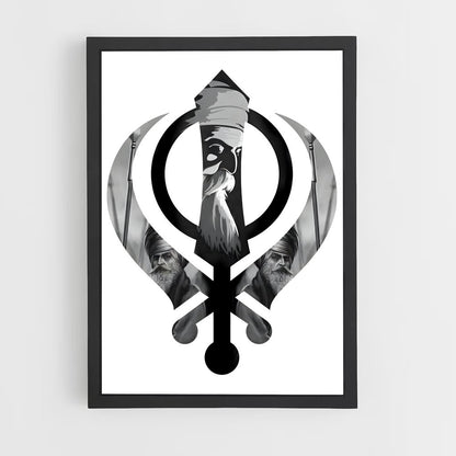 ap-sikh flag-2 cadre Noir