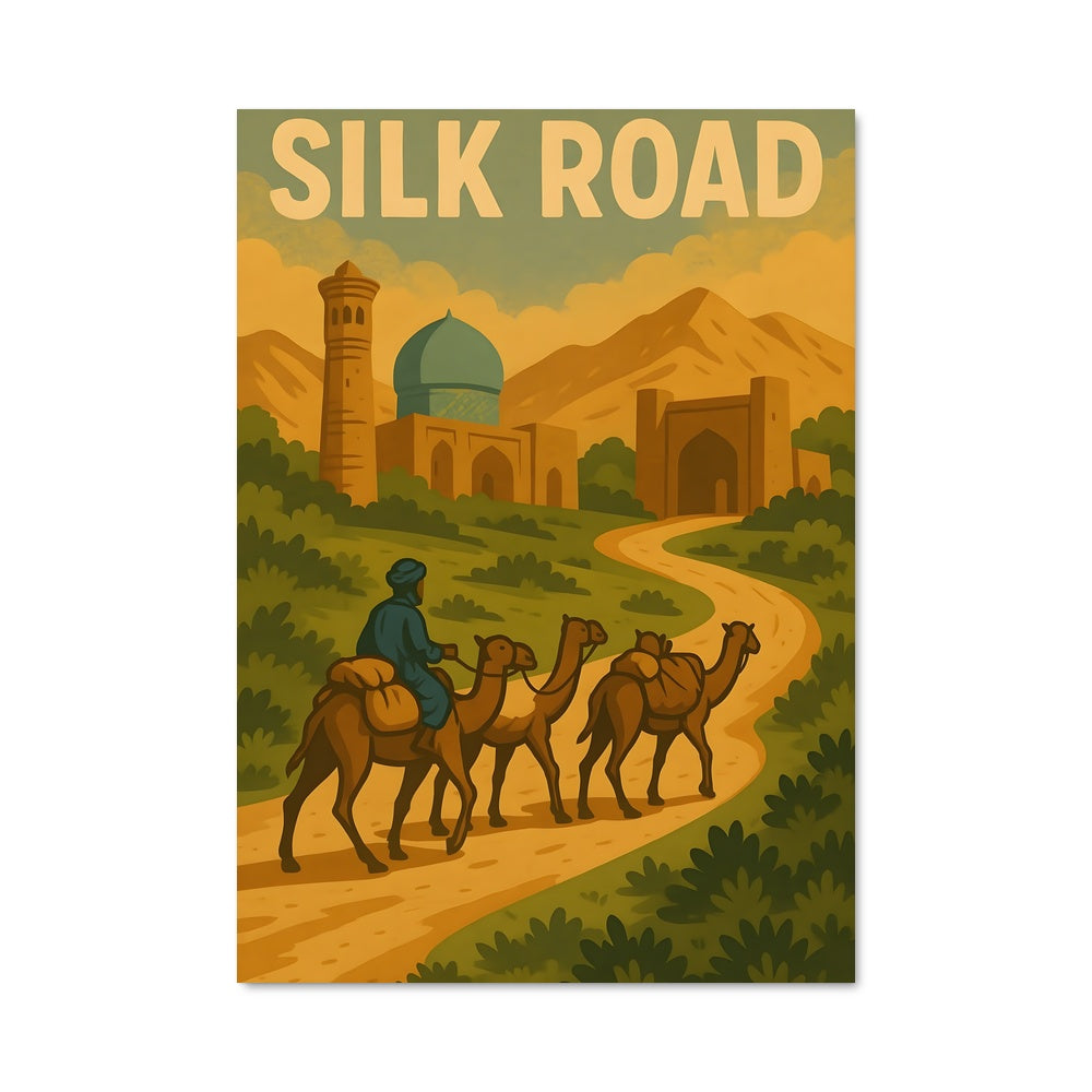 Poster Voyage sur la Route de la Soie