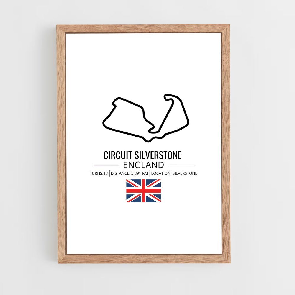ap-silverstone circuit uk-2 cadre Bois clair