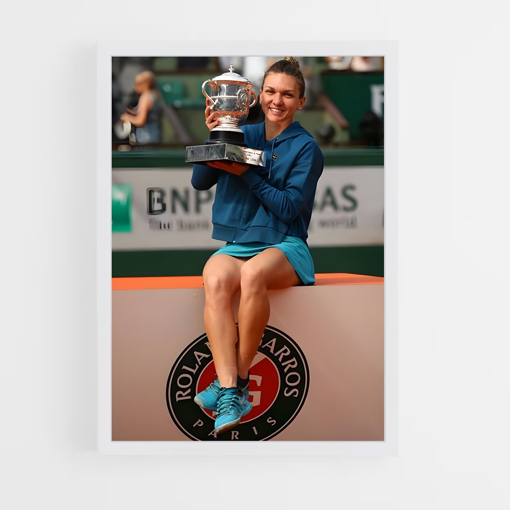 ap-simona halep-2 cadre Blanc