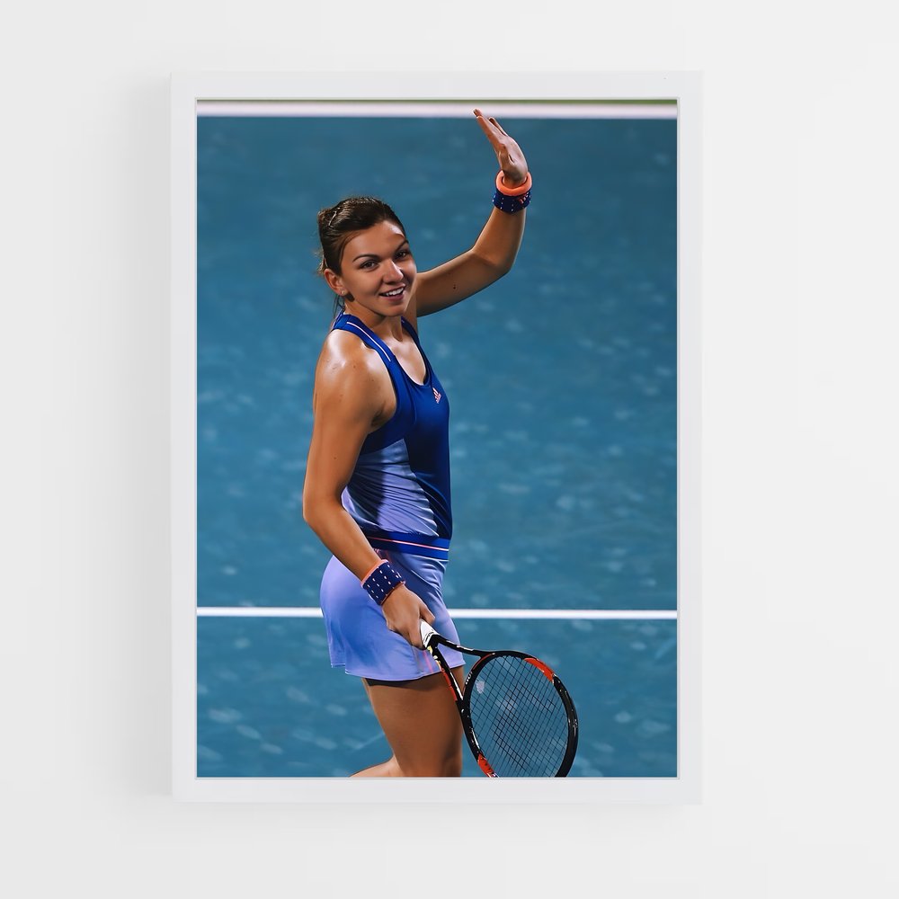 ap-simona halep-3 cadre Blanc
