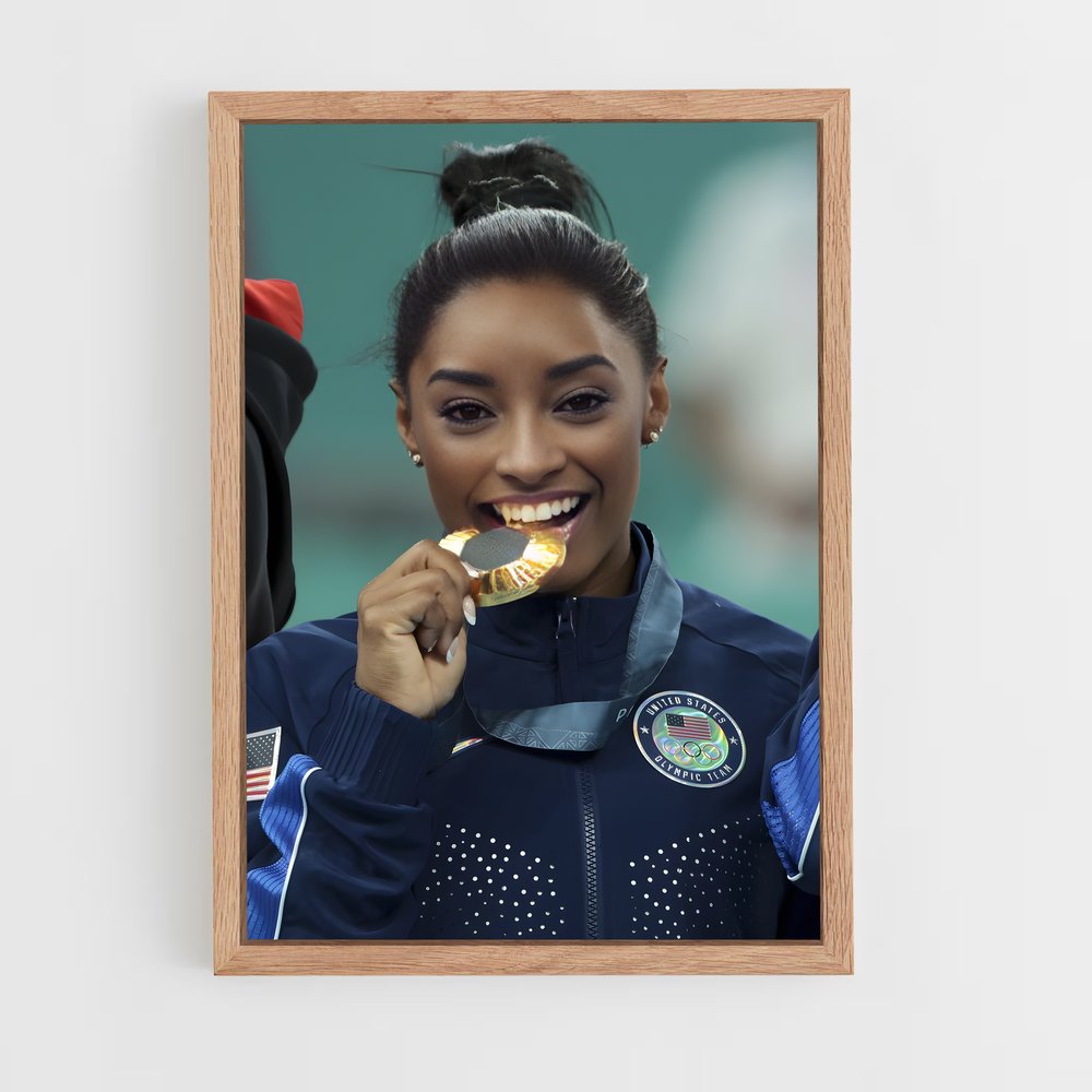 ap-simone biles-8 cadre Bois clair