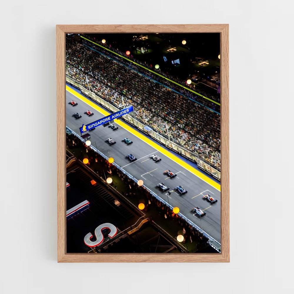 ap-singapore grand prix-4 cadre Bois clair
