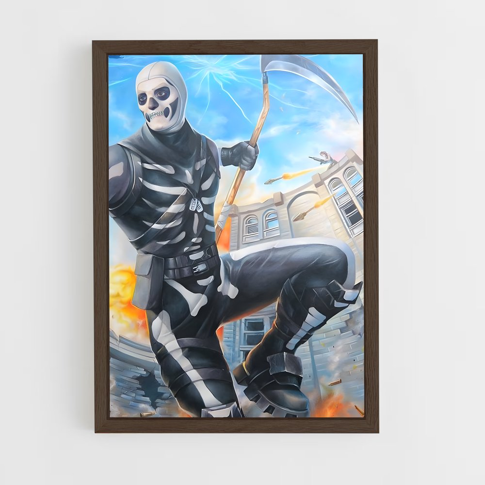 ap-skull trooper-1 cadre Bois foncé
